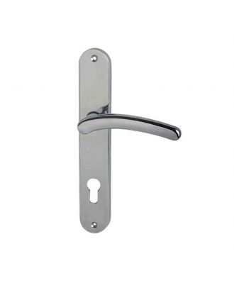 ALLEGRA Door Handle With long Plate, Bright Chrome