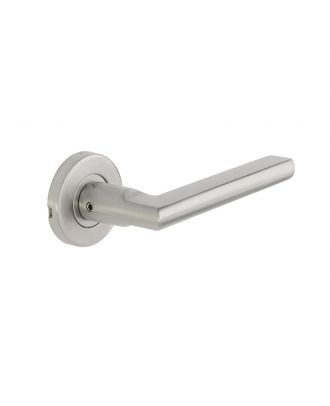 SICURO durable stainless steel door handle with rose & escutcheon