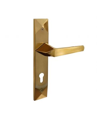 JEWEL door handle with long plate, Golden