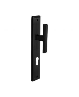 FLOW external door handle with long plate, Black