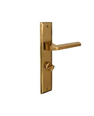 FLOW Bathroom door handle with long plate, Golden