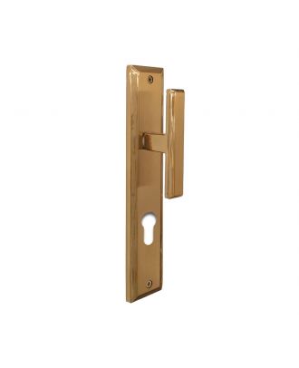 FLOW external door handle with long plate, Golden