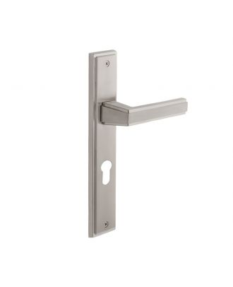 STEP door handle with long plate, Satin Nickle