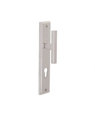 STEP external door handle with long plate, Satin Nickle