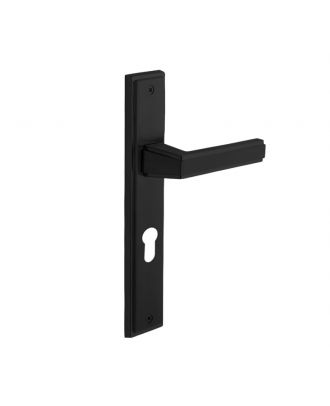 STEP door handle with long plate, Black