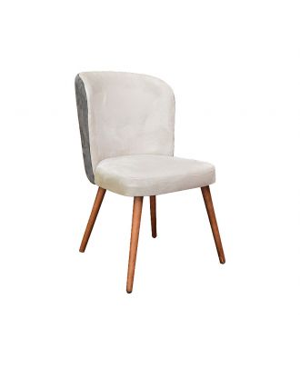 Derby dining chair- Gray x beige