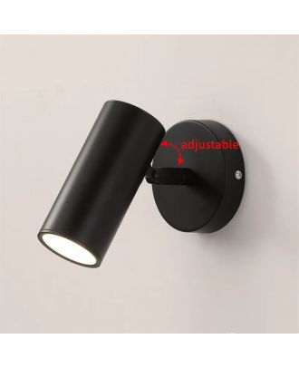 Adjustable Angle LED Wall Lamp Black
