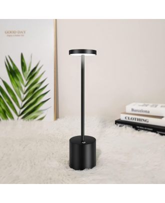 LED Cordless Table Lamp, Rechargeable Battery Operated Lamp, Portable Indoor and Outdoor Night Ligh, Black