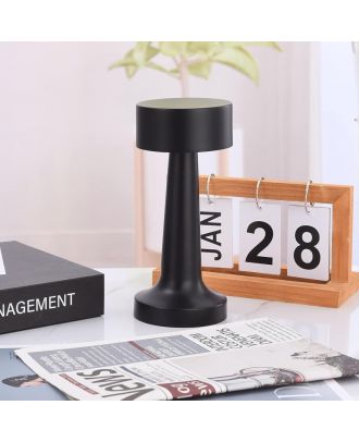 LED Portable Table Lamp with dimmable brightness for Indoor and Outdoor use, Black