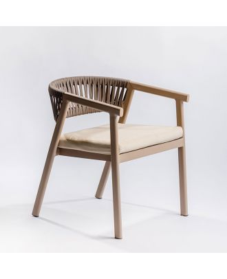 Ivona aluminum chair-beige