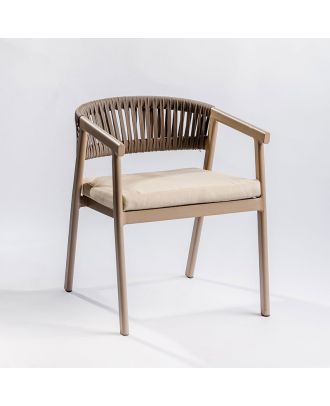 Ivona aluminum chair-beige