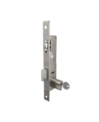 Aluminum Door Lock, Deadbolt And Adjustableroller, With Cylinder, 1 Throw