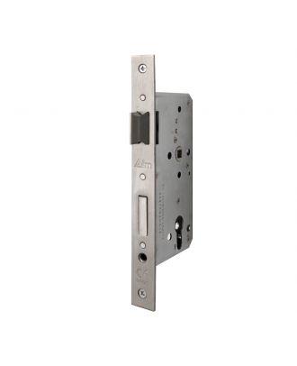 Mortise external lock 72x55mm fire resistance 2 throws without cylinder, Satin Stainless Steel