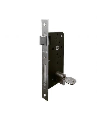 AFM Mortise lock for wooden door, 2 Throws, 45*85 mm, 54 mm Deadbolt, with cylinder and 5 computer keys, Satin Nickel