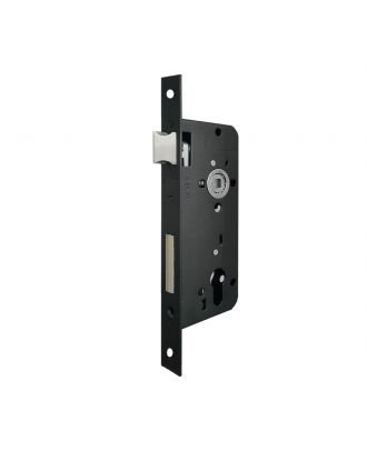 AHRAM Mortice Lock with Ball Bearing 45*85 mm, Double Throws, without cylinder, Black