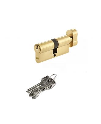 Cylinder 70 mm With Thumb Turn, Brass