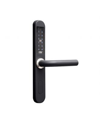 Electronic lock with password and card mobile application - Right - Black