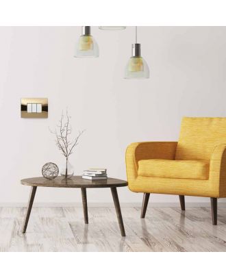 ABB - Chiara frame 3 modules Glossy Gold