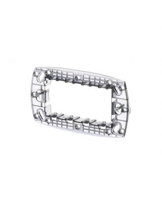 ABB - Chiara 4-module support for rectangular box, Silver