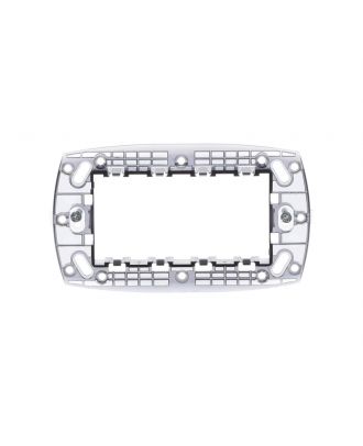ABB - Chiara 4-module support for rectangular box, Silver