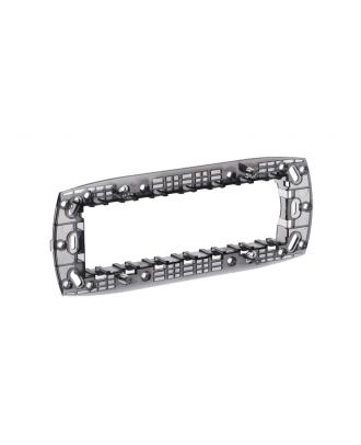 ABB - Chiara 7-module support for rectangular box, Silver