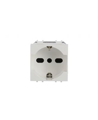ABB - Chiara Socket outlet 2P+E, 16A, P30/P17 antibacterial , White