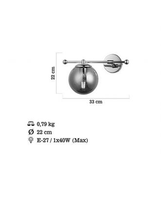 Single Antique Lacquer Wall lamp 1XE27