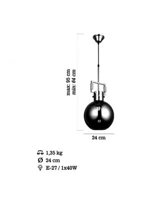 Modern Pendant Lamp 1XE27, Honey Lampshade