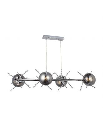 Modern Pendant Chandelier 4XE27, Chrome
