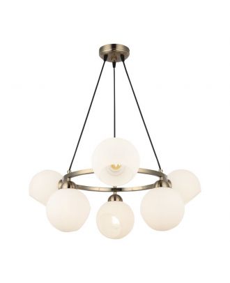 Modern Round Pendant Chandelier 6XE27 Oxide
