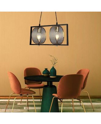Modern Pendant Chandelier 2XE27 Black X Gold