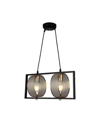 Modern Pendant Chandelier 2XE27 Black X Gold