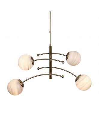 Classic Pendant Chandelier 4XE27, Oxide