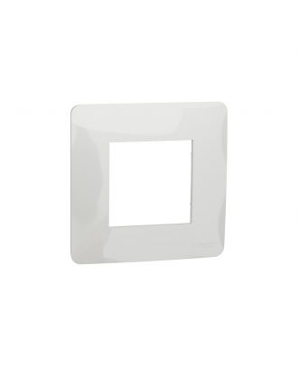 Schneider - Cover frame, New Unica, 1 gang, 2 modules, white