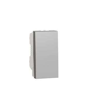 Switch, New Unica, mechanism, 1- pole 2-way, 16AX, 1 module, screw terminals, painted, IP4X, Silver