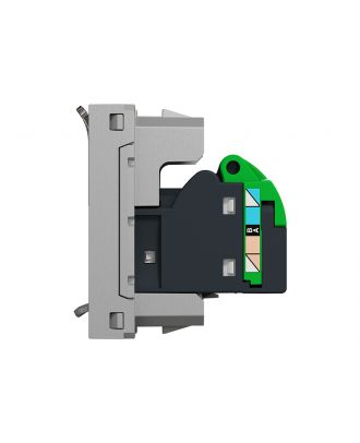 Data socket, New Unica, mechanism, RJ45, U/UTP, straight, click, shuttered, Silver