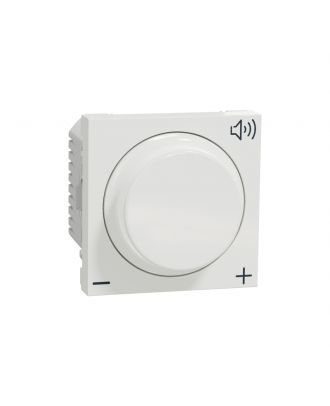Schneider Volume controller, New Unica, 12V, 2 modules, White