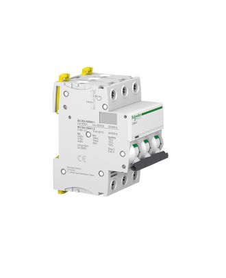 Miniature circuit-breaker 3P, 63 A, C curve, 6000 A (IEC 60898-1), 10 kA (IEC 60947-2)
