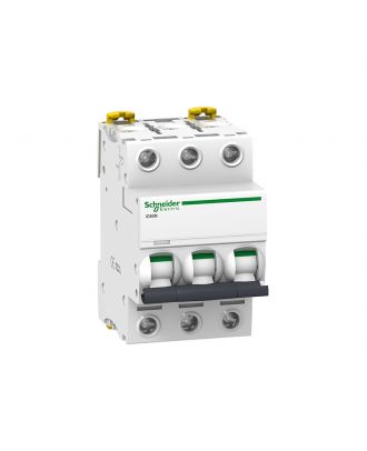 Miniature circuit-breaker 3P, 63 A, C curve, 6000 A (IEC 60898-1), 10 kA (IEC 60947-2)