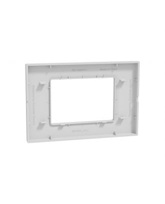 Schneider Cover frame, Miluz E, 3 gang, Aluminium