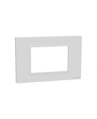 Schneider Cover frame, Miluz E, 3 gang, Aluminium