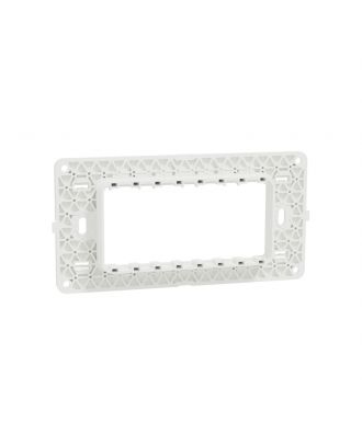 Schneider Supporting Frame, Miluz E, 4 gang, white