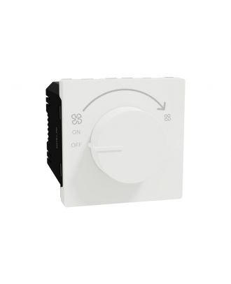 Schneider - Miluz E Fan Speed Control Switch, White