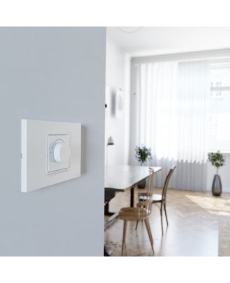 Schneider Dimmer, Miluz E, rotary knob, mechanism, white