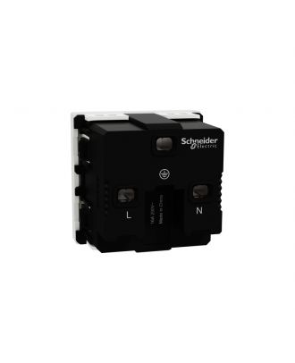 Schneider International Socket outlet, Miluz E, 16A, 250V, 2 Module, White