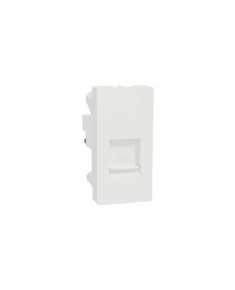 Schneider Data Socket, Miluz E, mechanism, CAT6, with shutter, white