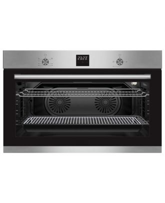 Built-in oven, 90 cm, 91 litres, gas, digital, with grill, black