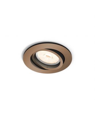 Philips LED Recessed spot light housing GU10, copper