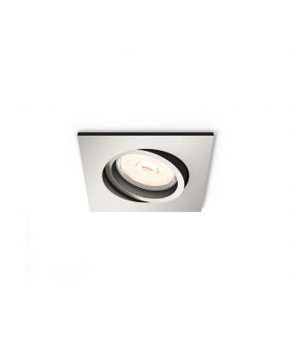 Philips LED Recessed spot light housing GU10,
nickel, square