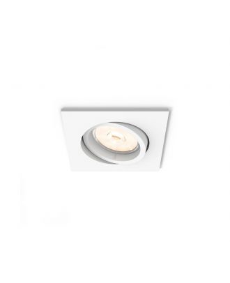 Philips LED Recessed spot light housing GU10,
white, square